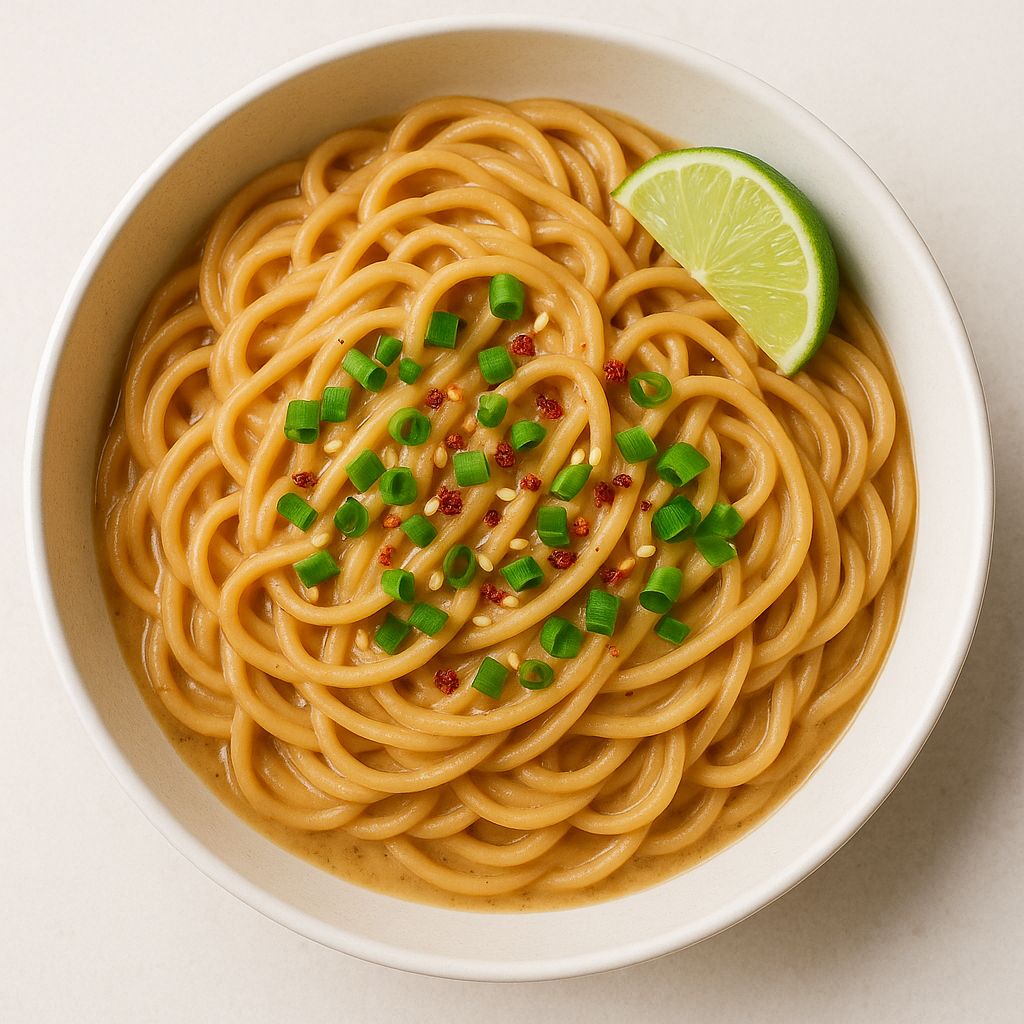 Pasta mit cremiger Erdnusssauce